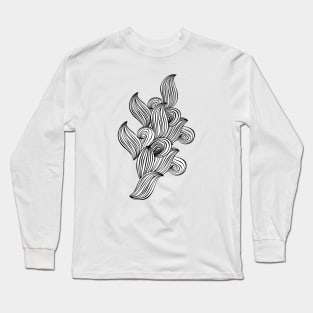 Black Waves Long Sleeve T-Shirt